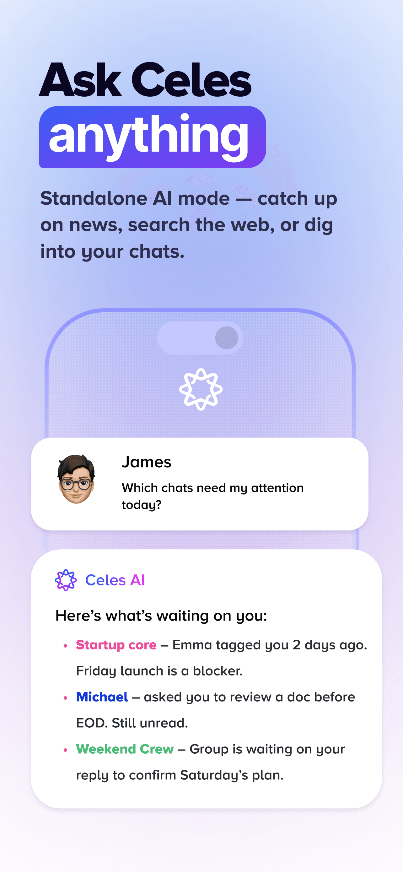 Standalone AI feature — dedicated AI chat mode